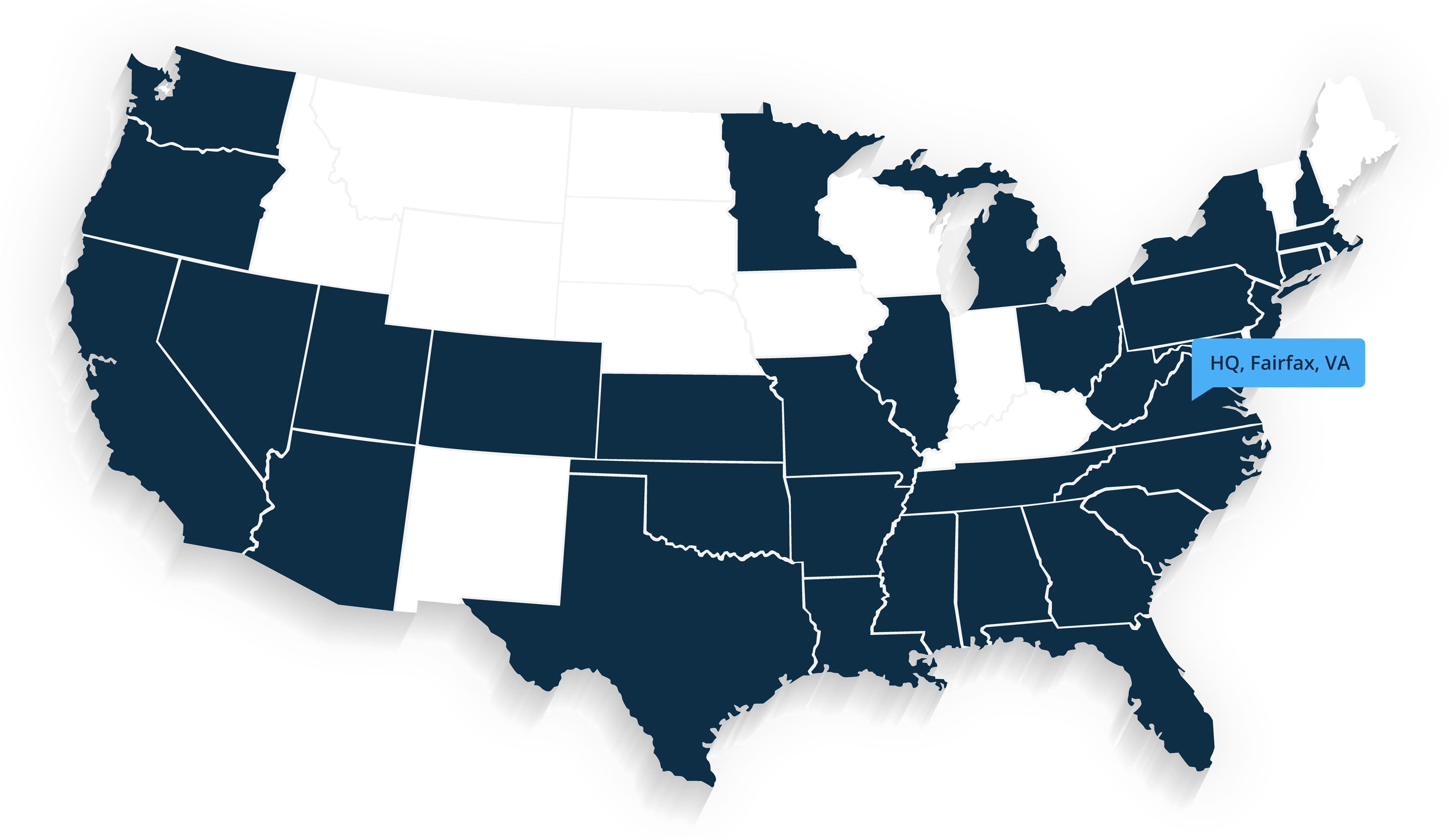 NIS Presence Map, NIS Headquarters in Fairfax, Virginia